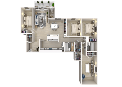 a floor plan of the residence at The Glendale Residence, Lanham